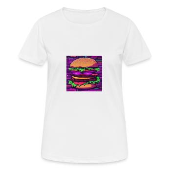 Neon Burger - Frauen T-Shirt atmungsaktiv - Weiß - Vorne - AI Model Female 172 dark (172cm)