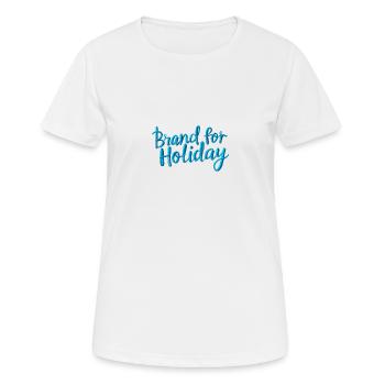 Marque pour les vacances - T-shirt respirant Femme - blanc - Devant - AI Model Female 172 dark (172cm)