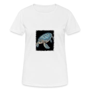 save the turtles present idea fun duck - Women's Breathable T-Shirt - white - Front - AI Model Female 172 dark (172cm)