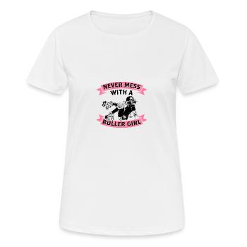 Roller Derby - T-shirt respirant Femme - blanc - Devant - AI Model Female 172 dark (172cm)