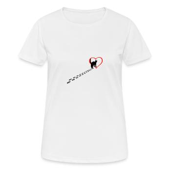 Chat dans l’âme - T-shirt respirant Femme - blanc - Devant - AI Model Female 172 dark (172cm)