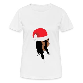 Mère noël Fashion - T-shirt respirant Femme - blanc - Devant - AI Model Female 172 dark (172cm)