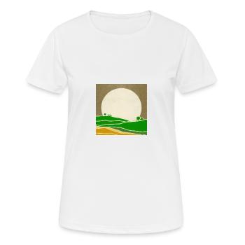 Retro Sunset - Frauen T-Shirt atmungsaktiv - Weiß - Vorne - AI Model Female 172 dark (172cm)
