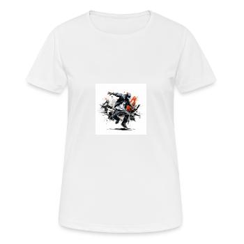Hip Hop Shadowdancer - T-shirt respirant Femme - blanc - Devant - AI Model Female 172 dark (172cm)