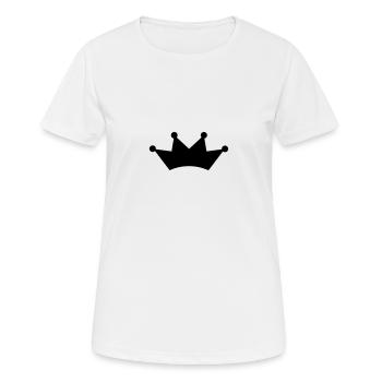 crown - Frauen T-Shirt atmungsaktiv - Weiß - Vorne - AI Model Female 172 dark (172cm)