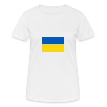 Drapeau de l'Ukraine - T-shirt respirant Femme - blanc - Devant - AI Model Female 172 dark (172cm)