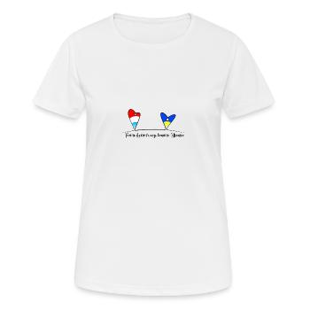 Feet in Luxembourg, heart in Ukraine - Women's Breathable T-Shirt - white - Front - AI Model Female 172 dark (172cm)