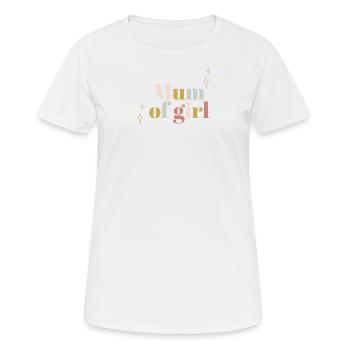 Mum of girl - Pastel - T-shirt respirant Femme - blanc - Devant - AI Model Female 172 dark (172cm)