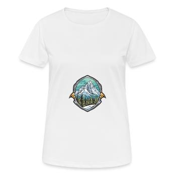 Alpen Ski Eisberge Berge - Frauen T-Shirt atmungsaktiv - Weiß - Vorne - AI Model Female 172 dark (172cm)