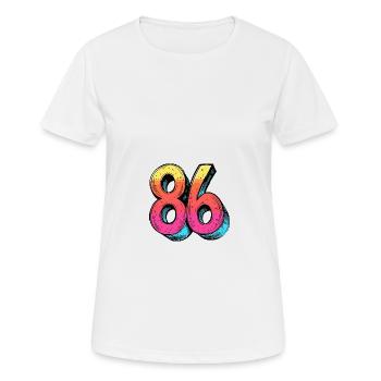86 Symbole numérique - T-shirt respirant Femme - blanc - Devant - AI Model Female 172 dark (172cm)
