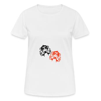 Affe Bier Party Besoffen - Frauen T-Shirt atmungsaktiv - Weiß - Vorne - AI Model Female 172 dark (172cm)