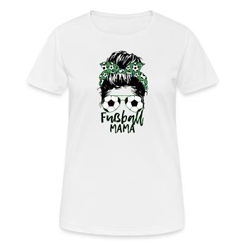 Fussball Fußball Mama stolz Nachwuchs Fußballer - Frauen T-Shirt atmungsaktiv - Weiß - Vorne - AI Model Female 172 dark (172cm)