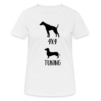 4x4 Dachshund - Women's Breathable T-Shirt - white - Front - AI Model Female 172 dark (172cm)