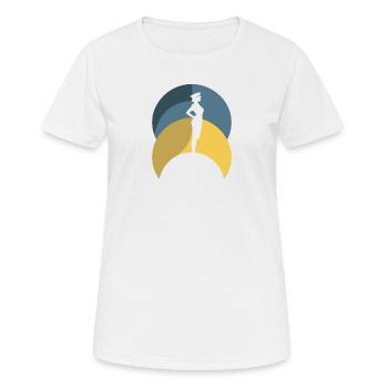 Hôtesse de l’air Hôtesse de l’air Avion - T-shirt respirant Femme - blanc - Devant - AI Model Female 172 dark (172cm)