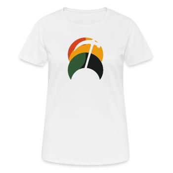 Mine Minenarbeiter - Frauen T-Shirt atmungsaktiv - Weiß - Vorne - AI Model Female 172 dark (172cm)