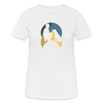Hundetrainer Hundetraining - Frauen T-Shirt atmungsaktiv - Weiß - Vorne - AI Model Female 172 dark (172cm)