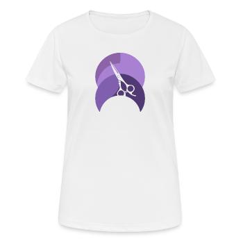 Friseur Coiffeur Schere - Frauen T-Shirt atmungsaktiv - Weiß - Vorne - AI Model Female 172 dark (172cm)
