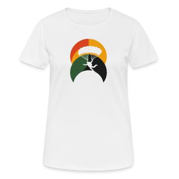 Skydiving Luft Skydive - Frauen T-Shirt atmungsaktiv - Weiß - Vorne - AI Model Female 172 dark (172cm)