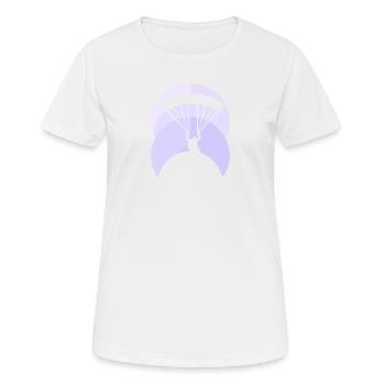 Paragliding Luft Fallschirm - Frauen T-Shirt atmungsaktiv - Weiß - Vorne - AI Model Female 172 dark (172cm)