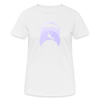 Fallschirmspringen Flugsport Para - Frauen T-Shirt atmungsaktiv - Weiß - Vorne - AI Model Female 172 dark (172cm)