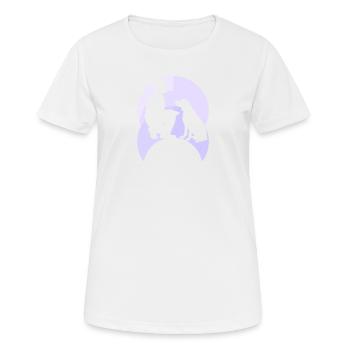École canine Sports canins Dressage de chiens - T-shirt respirant Femme - blanc - Devant - AI Model Female 172 dark (172cm)