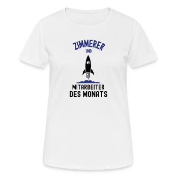 Mitarbeiter des Monats Zimmerer Zimmerei Meister - Frauen T-Shirt atmungsaktiv - Weiß - Vorne - AI Model Female 172 dark (172cm)