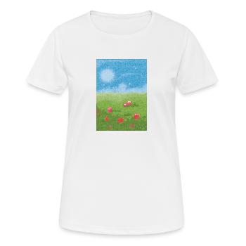 Ethereal Impressionist Landscape - Women's Breathable T-Shirt - white - Front - AI Model Female 172 dark (172cm)