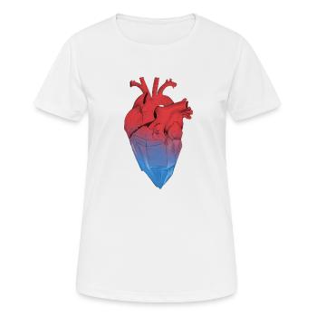 Cœur cristallisé - T-shirt respirant Femme - blanc - Devant - AI Model Female 172 dark (172cm)