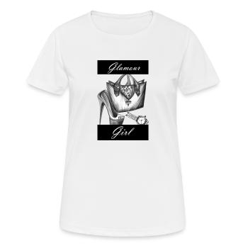 Fille glamour - T-shirt respirant Femme - blanc - Devant - AI Model Female 172 dark (172cm)