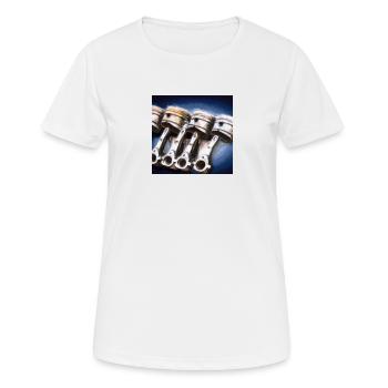 Kolben Autoteile Motorsport - Frauen T-Shirt atmungsaktiv - Weiß - Vorne - AI Model Female 172 dark (172cm)