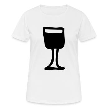 glas voll - Frauen T-Shirt atmungsaktiv - Weiß - Vorne - AI Model Female 172 dark (172cm)