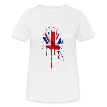 union jack - Frauen T-Shirt atmungsaktiv - Weiß - Vorne - AI Model Female 172 dark (172cm)