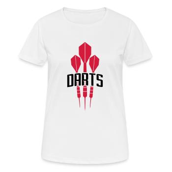 texte jouer darts logo club club lancer dart pf - T-shirt respirant Femme - blanc - Devant - AI Model Female 172 dark (172cm)