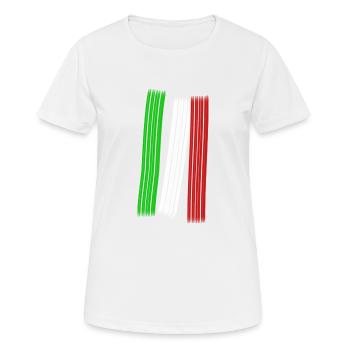 Drapeau national italien de couleurs drapeau créatif - T-shirt respirant Femme - blanc - Devant - AI Model Female 172 dark (172cm)
