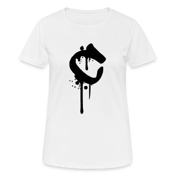 C graffiti drops Farbklex blood spray - Women's Breathable T-Shirt - white - Front - AI Model Female 172 dark (172cm)