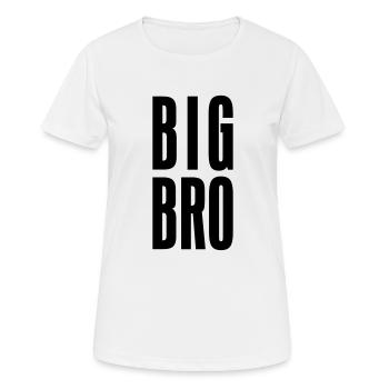 BIG BRO - Frauen T-Shirt atmungsaktiv - Weiß - Vorne - AI Model Female 172 dark (172cm)