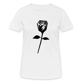 rose flower - Frauen T-Shirt atmungsaktiv - Weiß - Vorne - AI Model Female 172 dark (172cm)