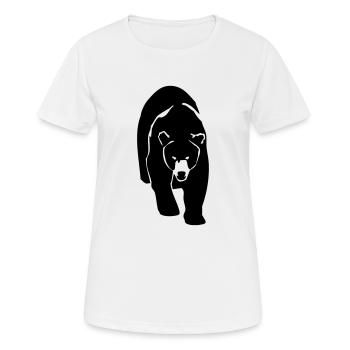 Grizzly Bear - Frauen T-Shirt atmungsaktiv - Weiß - Vorne - AI Model Female 172 dark (172cm)