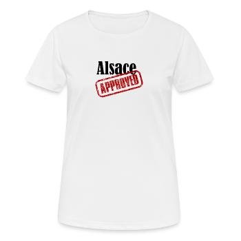 Alsace Approved - T-shirt respirant Femme - blanc - Devant - AI Model Female 172 dark (172cm)