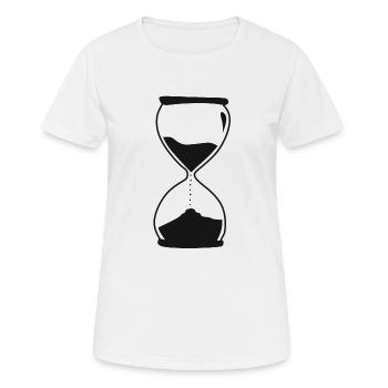 hourglass time flow passes - Women's Breathable T-Shirt - white - Front - AI Model Female 172 dark (172cm)