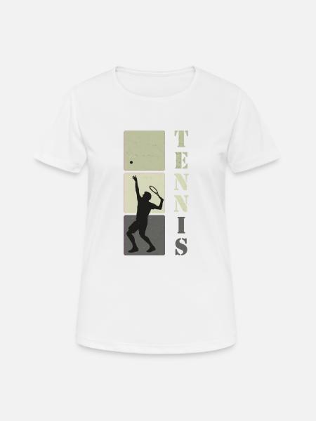Tennis tennis de tennis cadeau - T-shirt respirant Femme - blanc