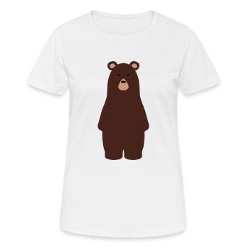 Brauner süßer Bär - Frauen T-Shirt atmungsaktiv - Weiß - Vorne - AI Model Female 172 dark (172cm)