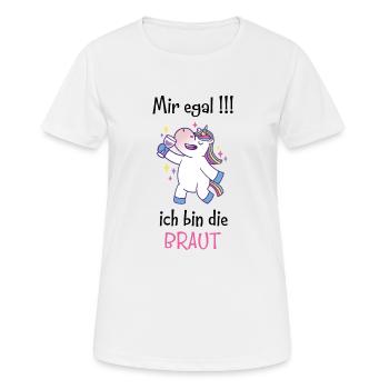 Junggesellenabschied Braut JGA Hochzeitspart - Frauen T-Shirt atmungsaktiv - Weiß - Vorne - AI Model Female 172 dark (172cm)