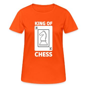 King of chess t-shirt - Women's Breathable T-Shirt - neon orange - Front - AI Model Female 172 dark (172cm)