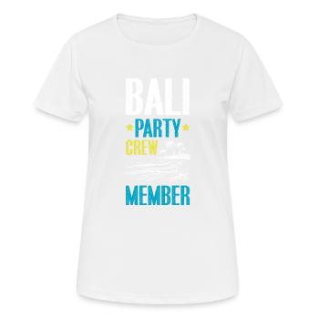 Équipage de la fête à Bali - T-shirt respirant Femme - blanc - Devant - AI Model Female 172 dark (172cm)