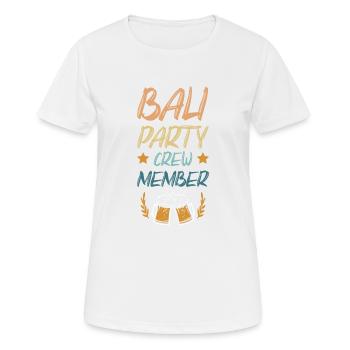 Équipage de la fête à Bali - T-shirt respirant Femme - blanc - Devant - AI Model Female 172 dark (172cm)