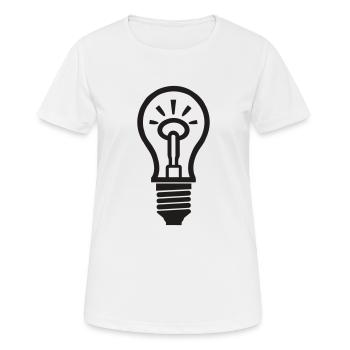 Étincelle d’idée Blub - T-shirt respirant Femme - blanc - Devant - AI Model Female 172 dark (172cm)