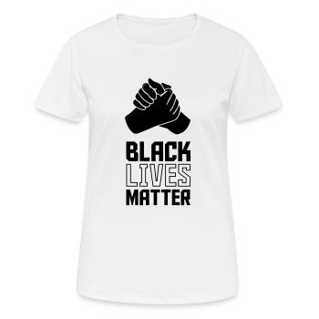 hands black lives matter - Frauen T-Shirt atmungsaktiv - Weiß - Vorne - AI Model Female 172 dark (172cm)