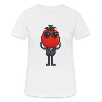 Tomate in Tux - Frauen T-Shirt atmungsaktiv - Weiß - Vorne - AI Model Female 172 dark (172cm)