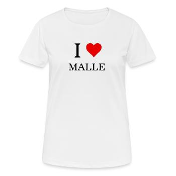 I LOVE MALLE - Frauen T-Shirt atmungsaktiv - Weiß - Vorne - AI Model Female 172 dark (172cm)